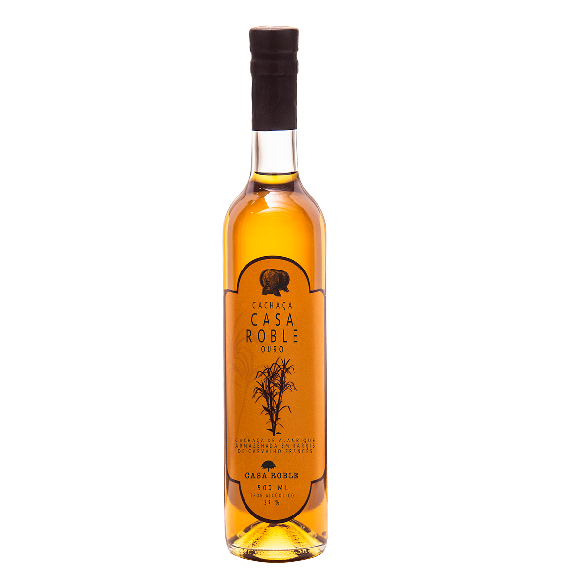 Cachaça de Alambique Premium  Ouro 500mL - Carvalho Francês 3 anos