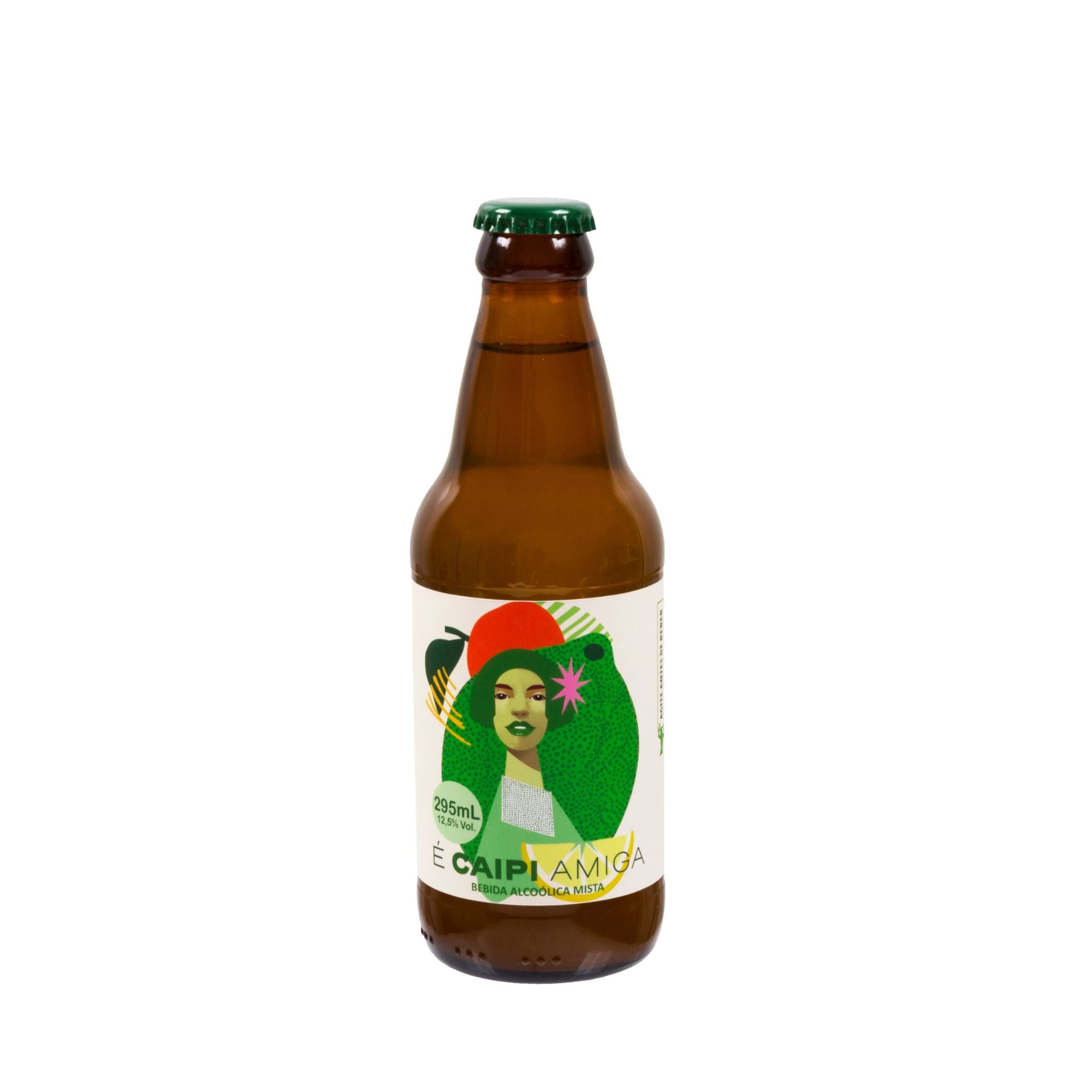 É Caipi Amiga - Caipirinha Pronta de 3 Limões com Cachaça de Alambique Prata Clássica - 295ml - 12%gl alc.