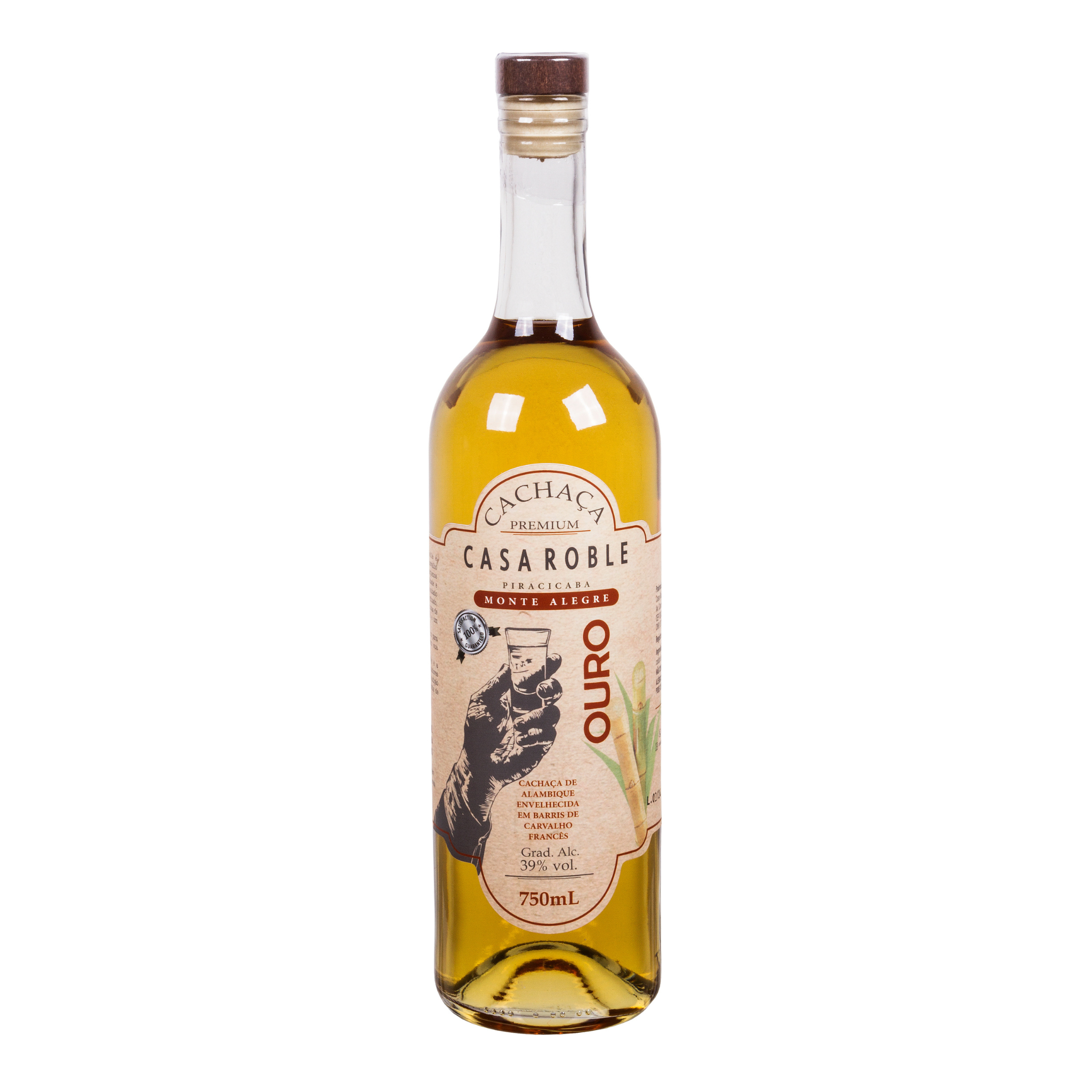 Cachaça de Alambique Premium Ouro 750mL – Carvalho Francês 3 anos - PREMIADA!!