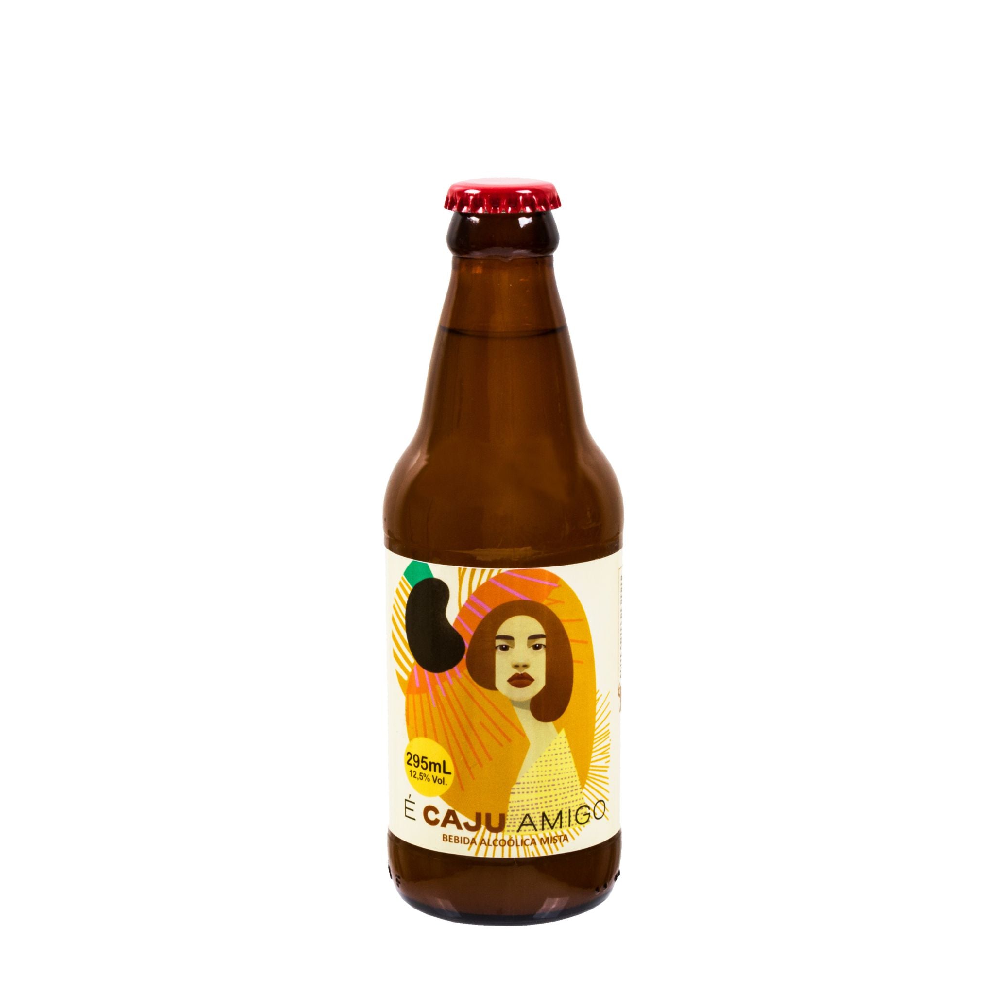 É Caju Amigo - Drink Pronto com Ingredientes Naturais e Cachaça de Alambique Prata Clássica CR  - 295ml - 12,5% gl alc.