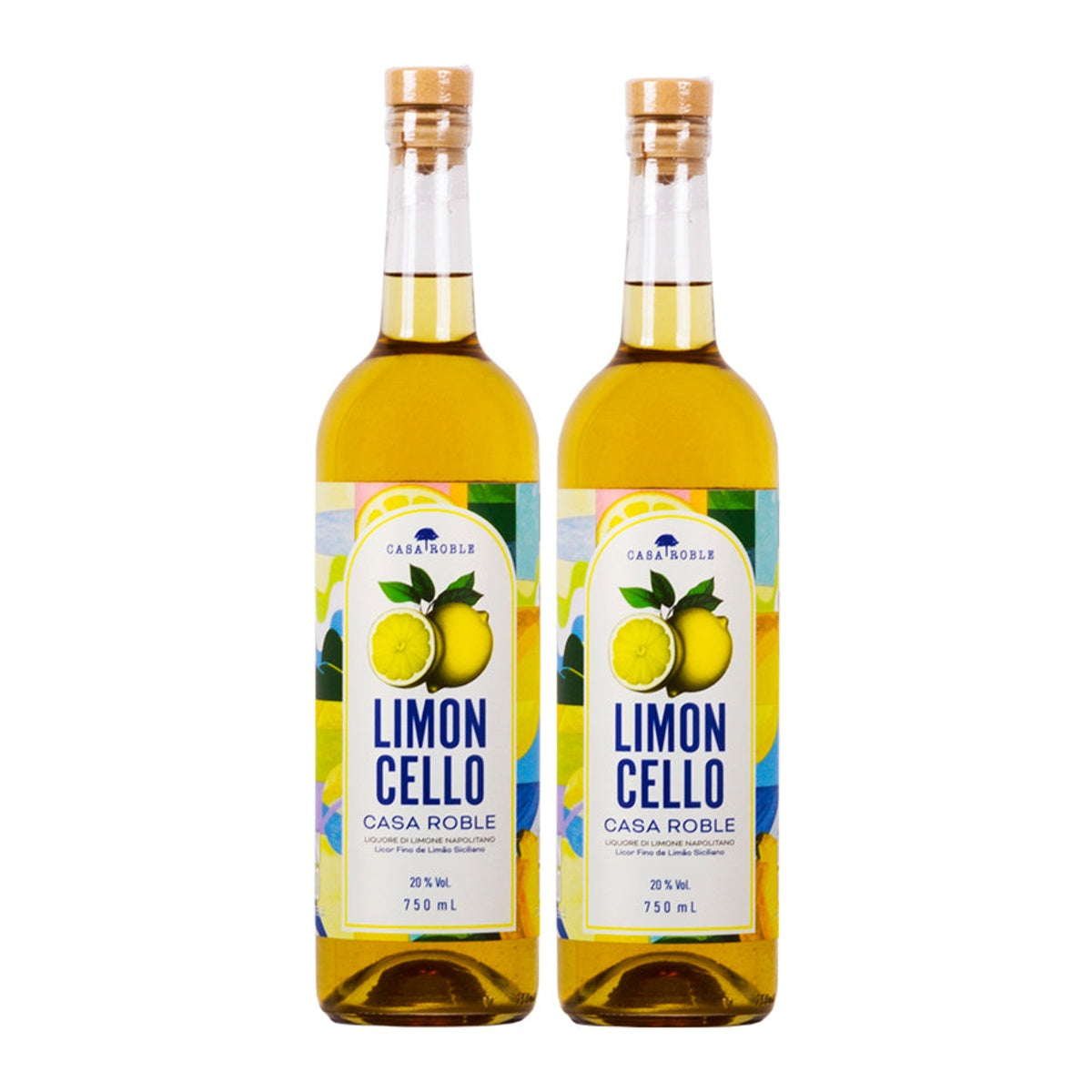 Kit 2 Limoncello Casa Roble - Licor Fino de Limão Siciliano 750ml