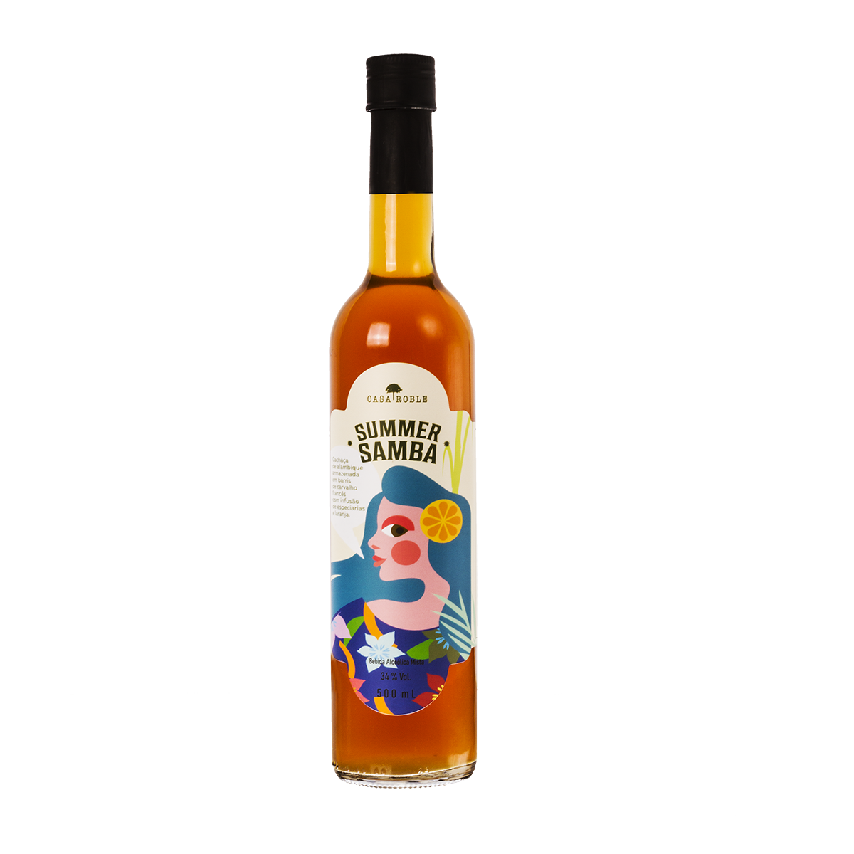 Summer Samba - Leve e Divertido. Licor de Anis com Erva Doce e Frutas Cítricas - Ótimo Opção para as Tardes de Verão -  500ml - 34%gl alc.