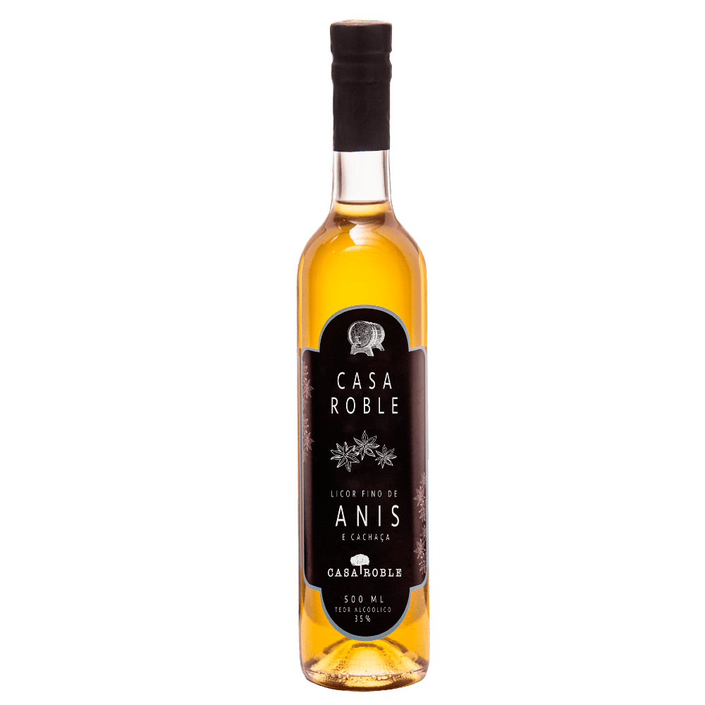 Licor de Anis - Infusão de Anis com um toque cítrico de cascas de laranja e erva doce em Cachaça Premium de Alambique Ouro - 500ml - 35% gl alc.