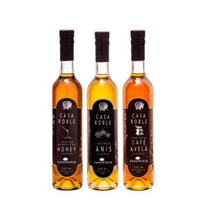 Kit de Licores Roble - 1 Licor Honey, 1 Anis e 1 Café e Avelã  - 500ml cada
